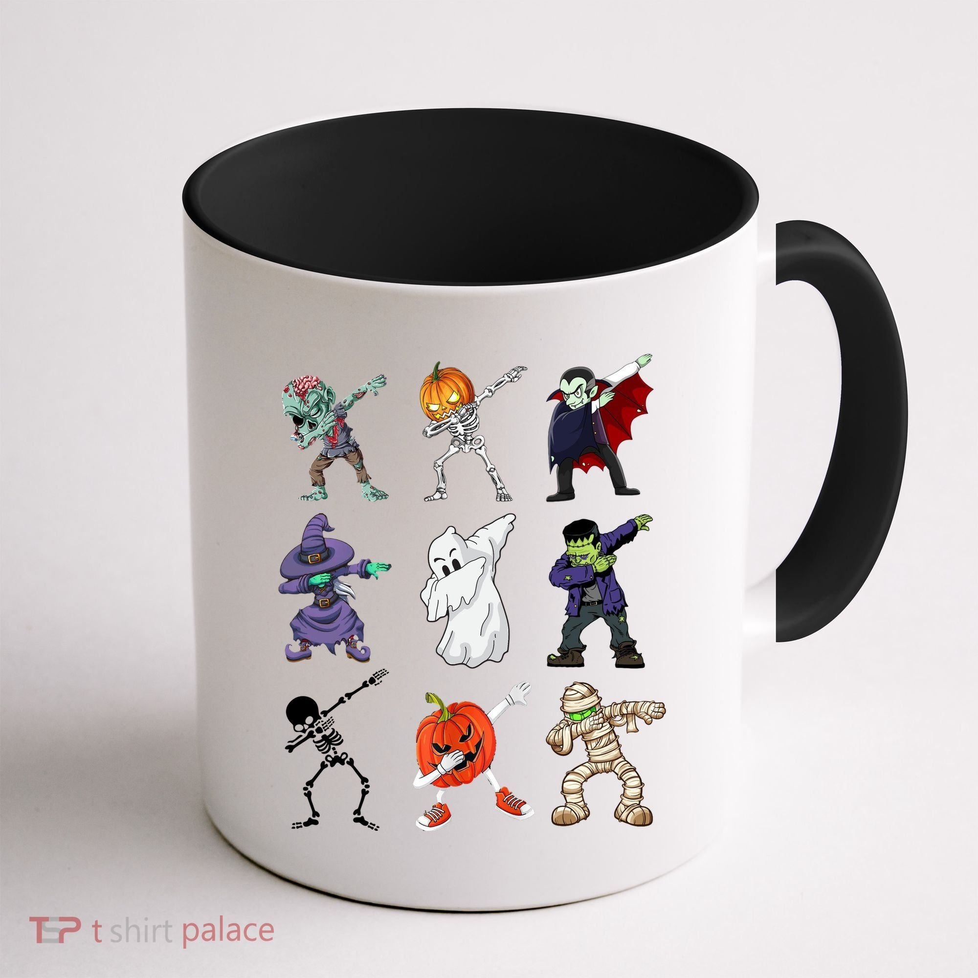 Dabbing Halloween Skeleton Zombie Scary Pumpkin Mummy Coffee Mug