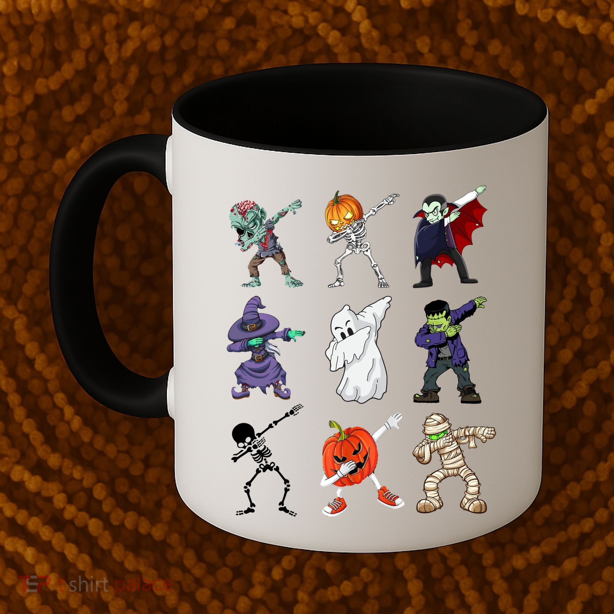 Dabbing Halloween Skeleton Zombie Scary Pumpkin Mummy Coffee Mug