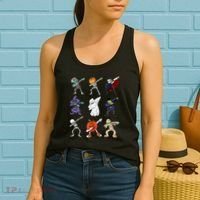 Dabbing Halloween Skeleton Zombie Scary Pumpkin Mummy Women's Tank Top thumb 2