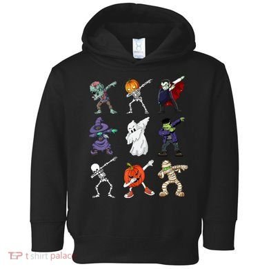 Dabbing Halloween Skeleton Zombie Scary Pumpkin Mummy Toddler Hoodie