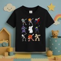 Dabbing Halloween Skeleton Zombie Scary Pumpkin Mummy Toddler T-Shirt thumb 3