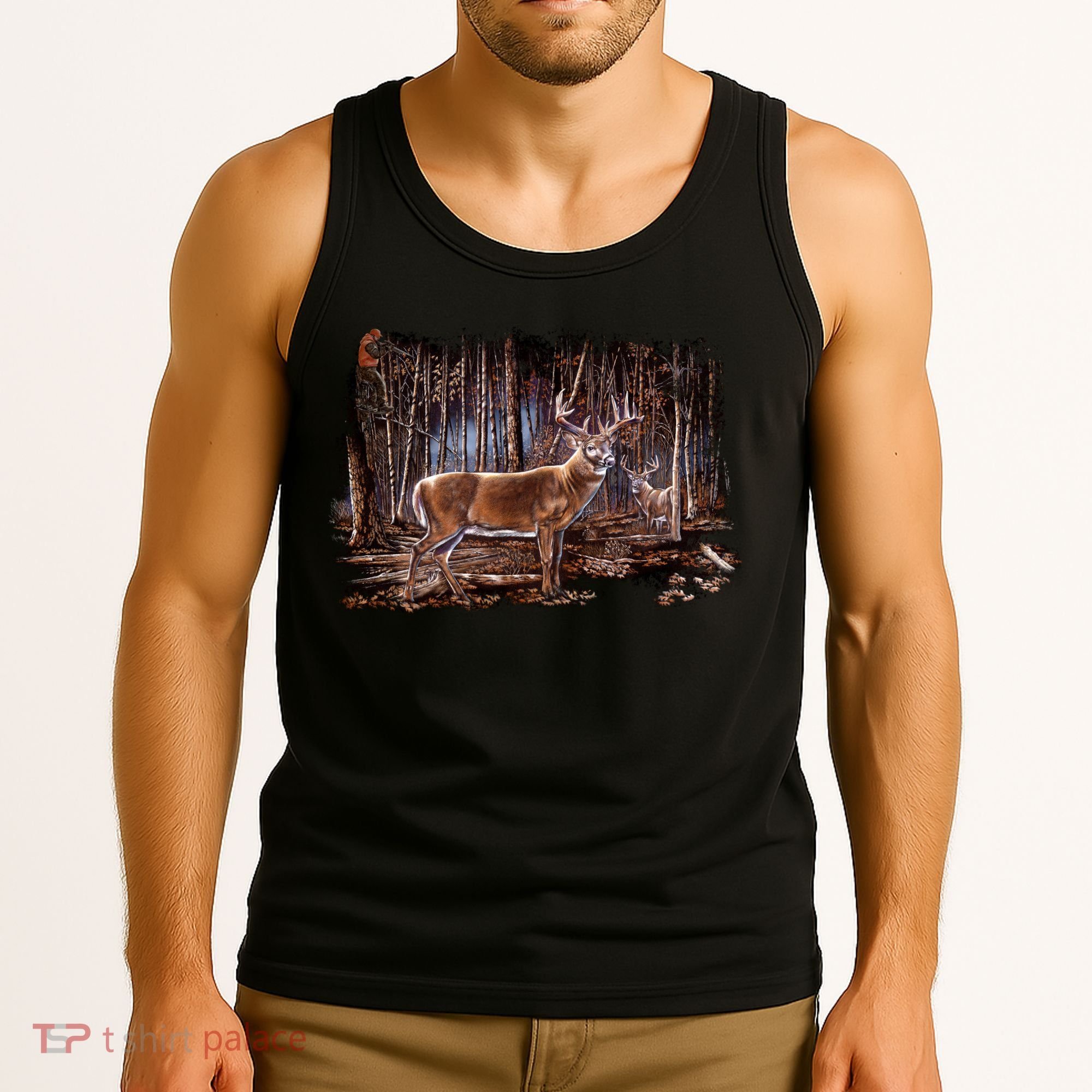Deer Hunting Scene Tank Top