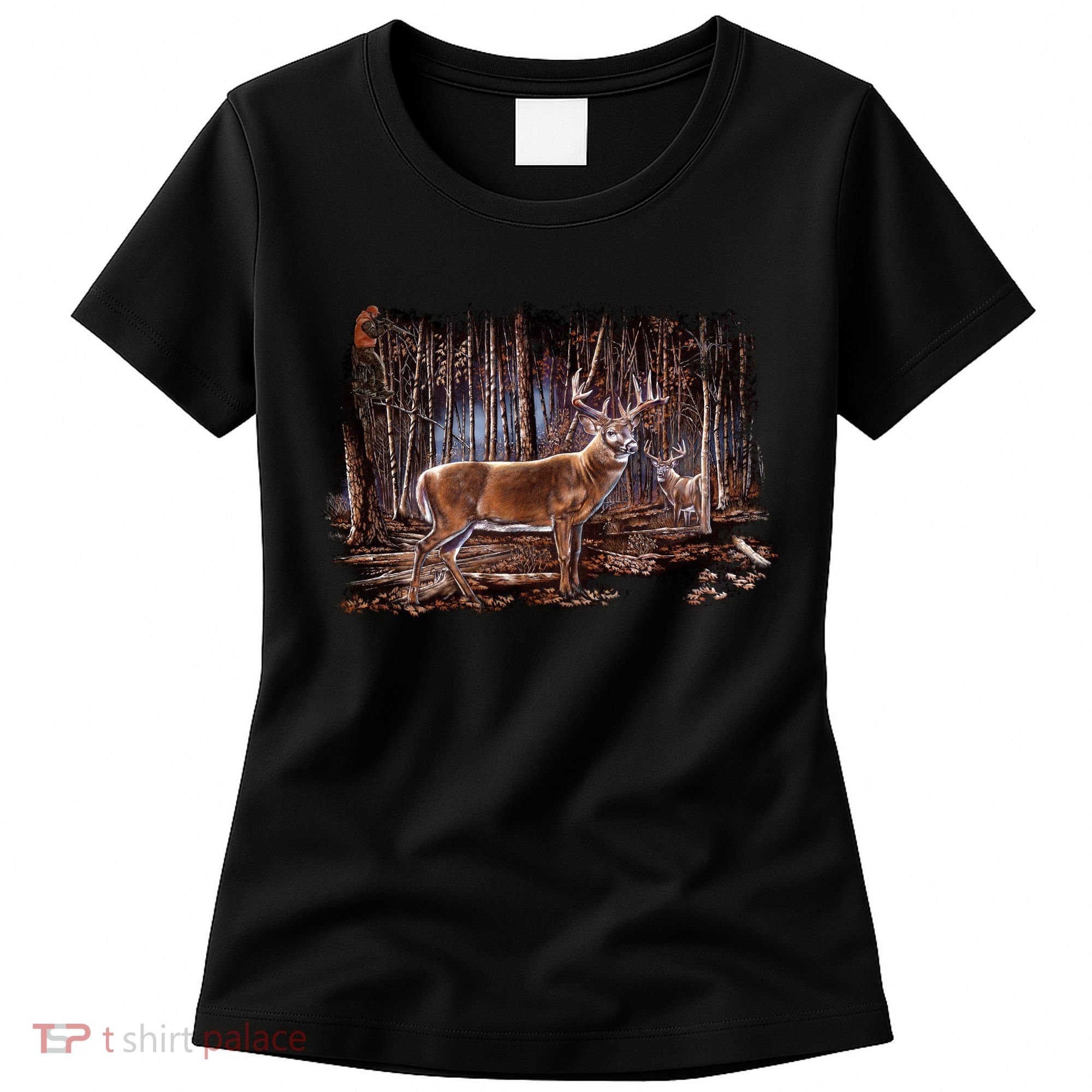 Deer Hunting Scene Women's T-Shirt