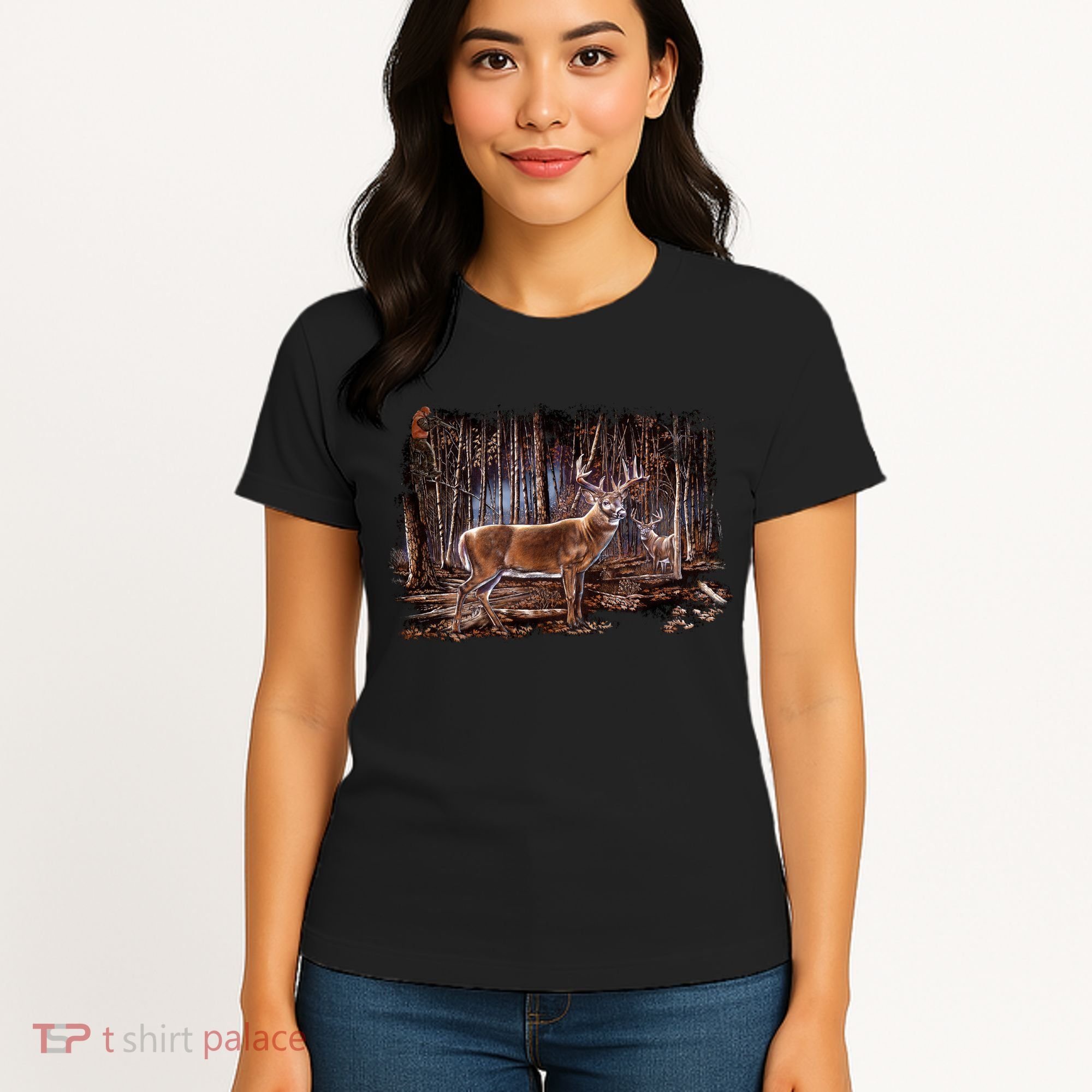 Deer Hunting Scene Women's T-Shirt