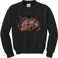 Deer Hunting Scene Kids Sweatshirt thumb 0