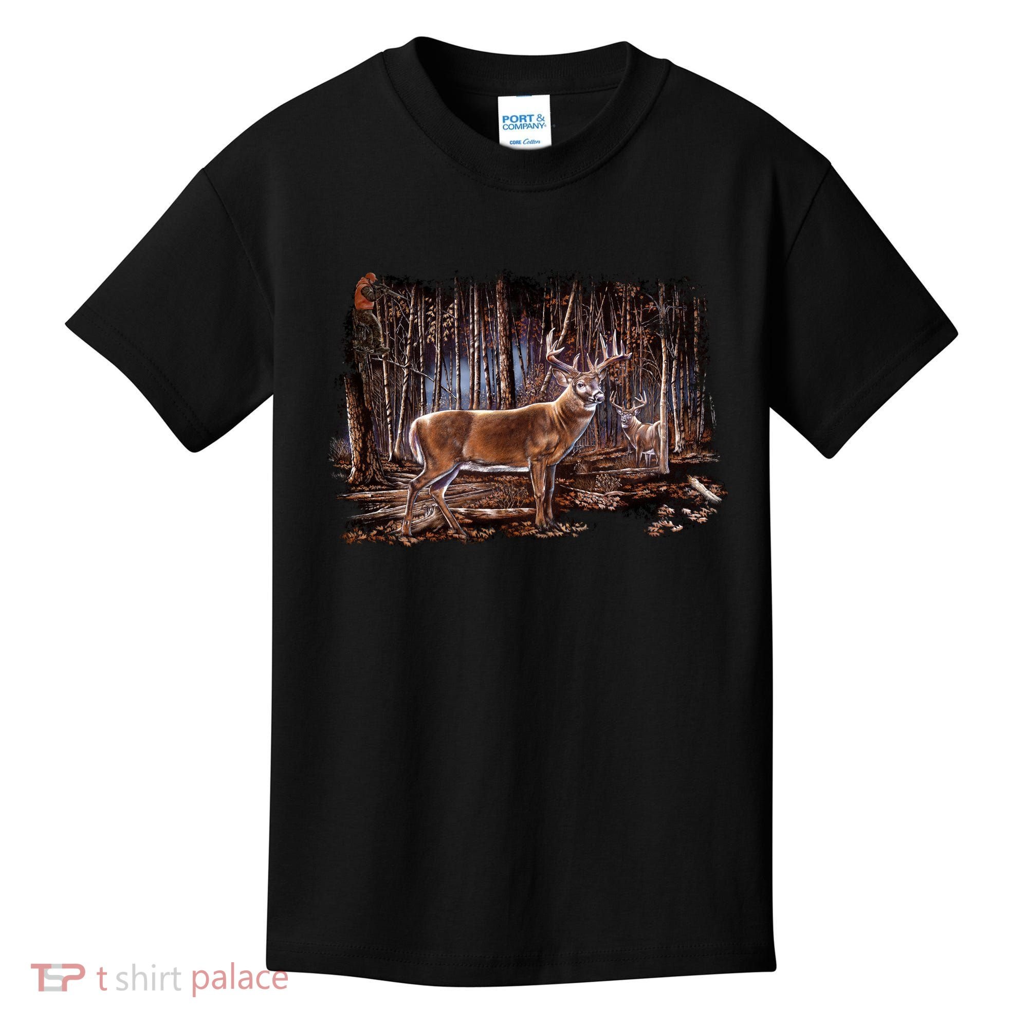 Deer Hunting Scene Kids T-Shirt