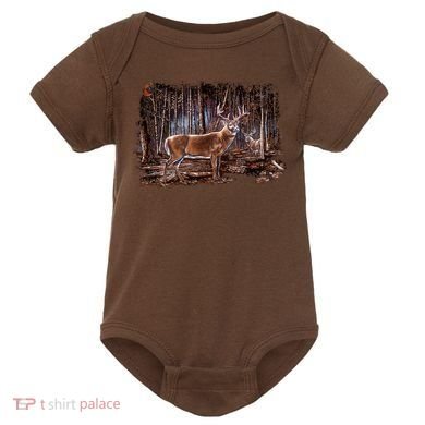 Deer Hunting Scene Baby Bodysuit