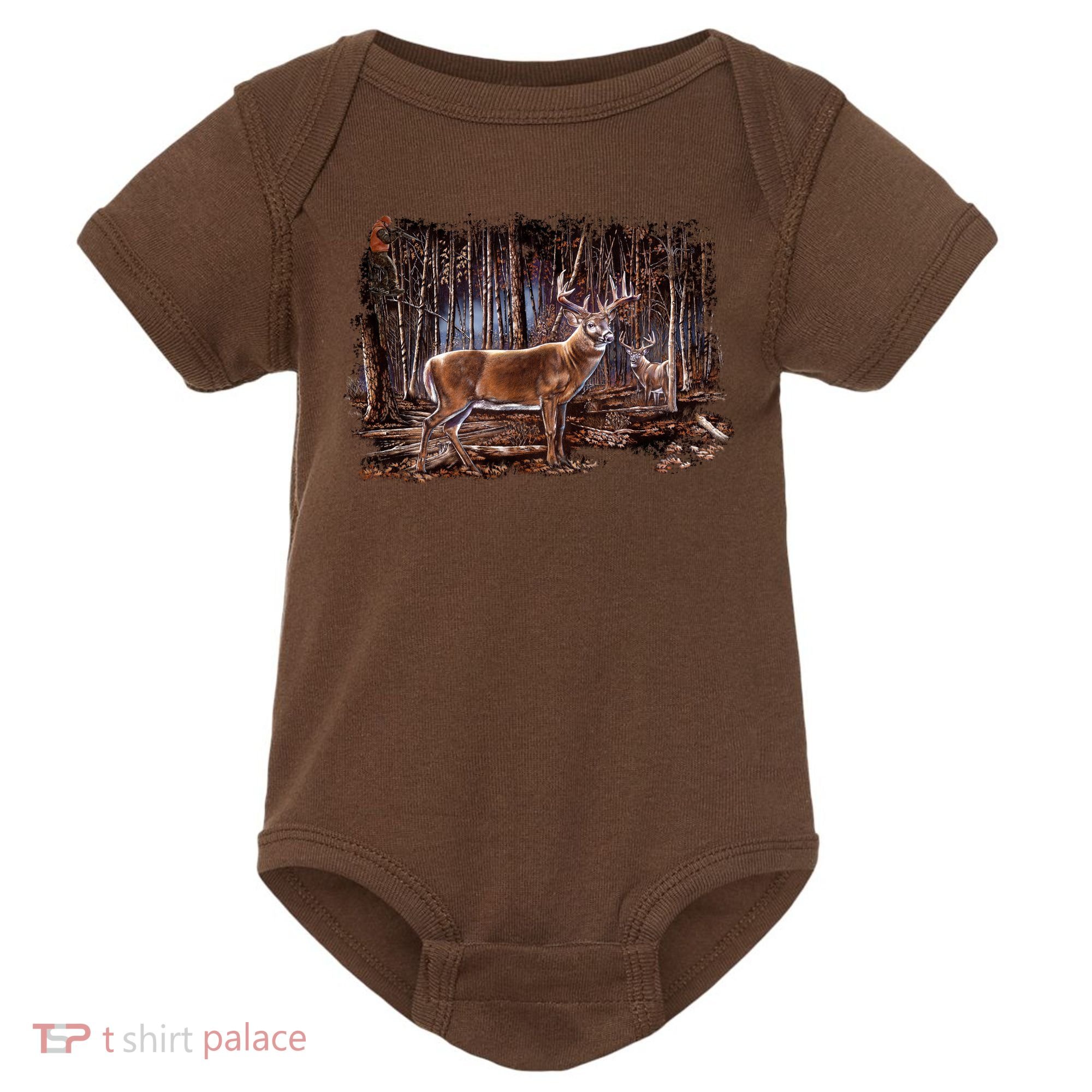 Deer Hunting Scene Baby Bodysuit