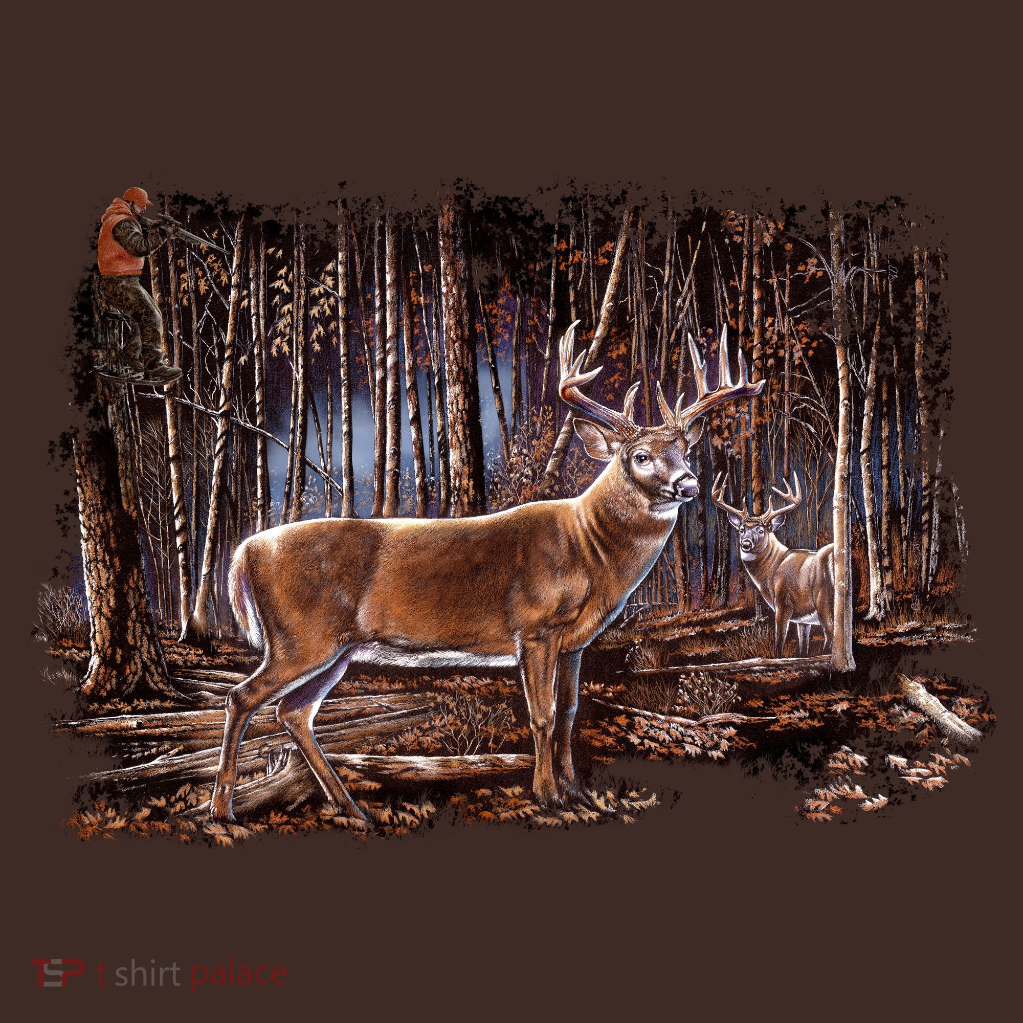 Deer Hunting Scene Baby Bodysuit