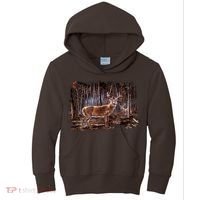 Deer Hunting Scene Kids Hoodie thumb 0