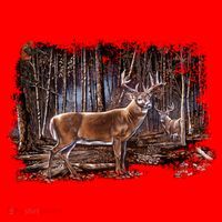 Deer Hunting Scene Santa Hat thumb 1