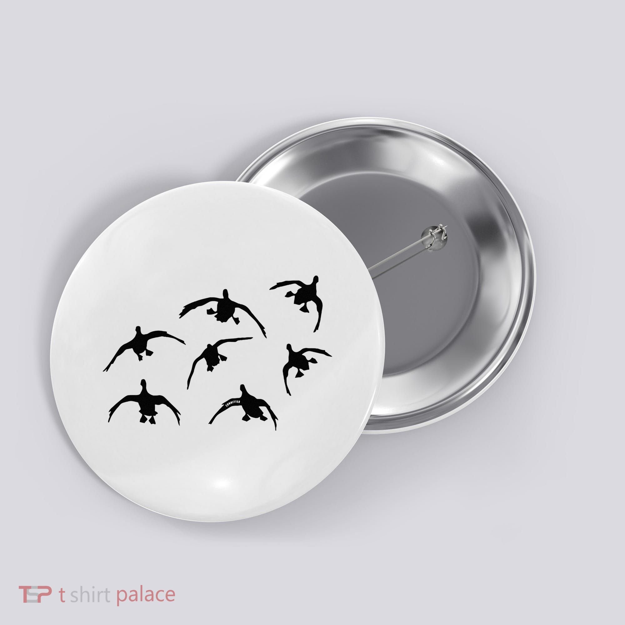 Duck Hunting Seven Drakes By Committed Waterfowl Button