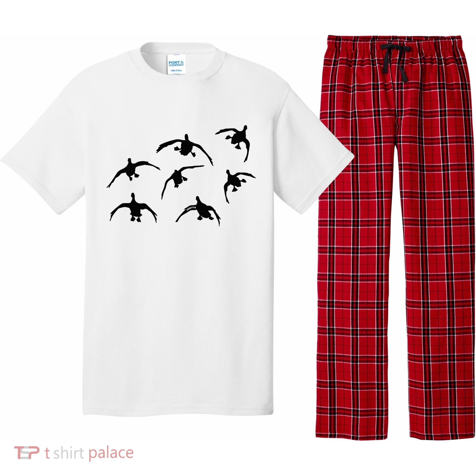 Duck Hunting Seven Drakes By Committed Waterfowl Pajama Set