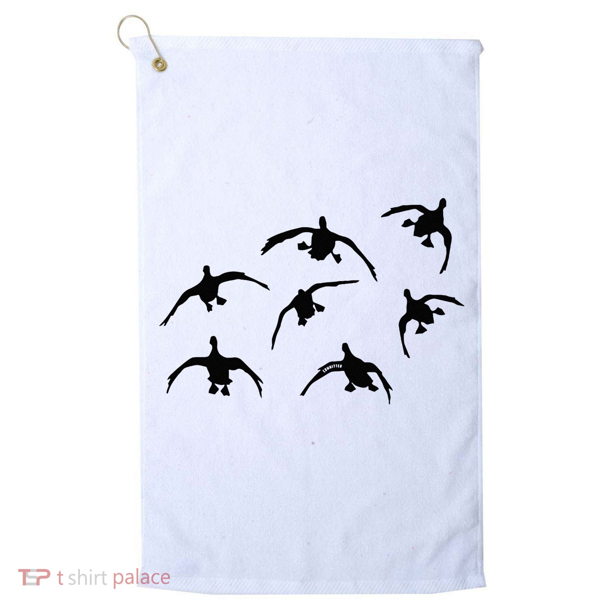 Duck Hunting Seven Drakes By Committed Waterfowl Golf Towel