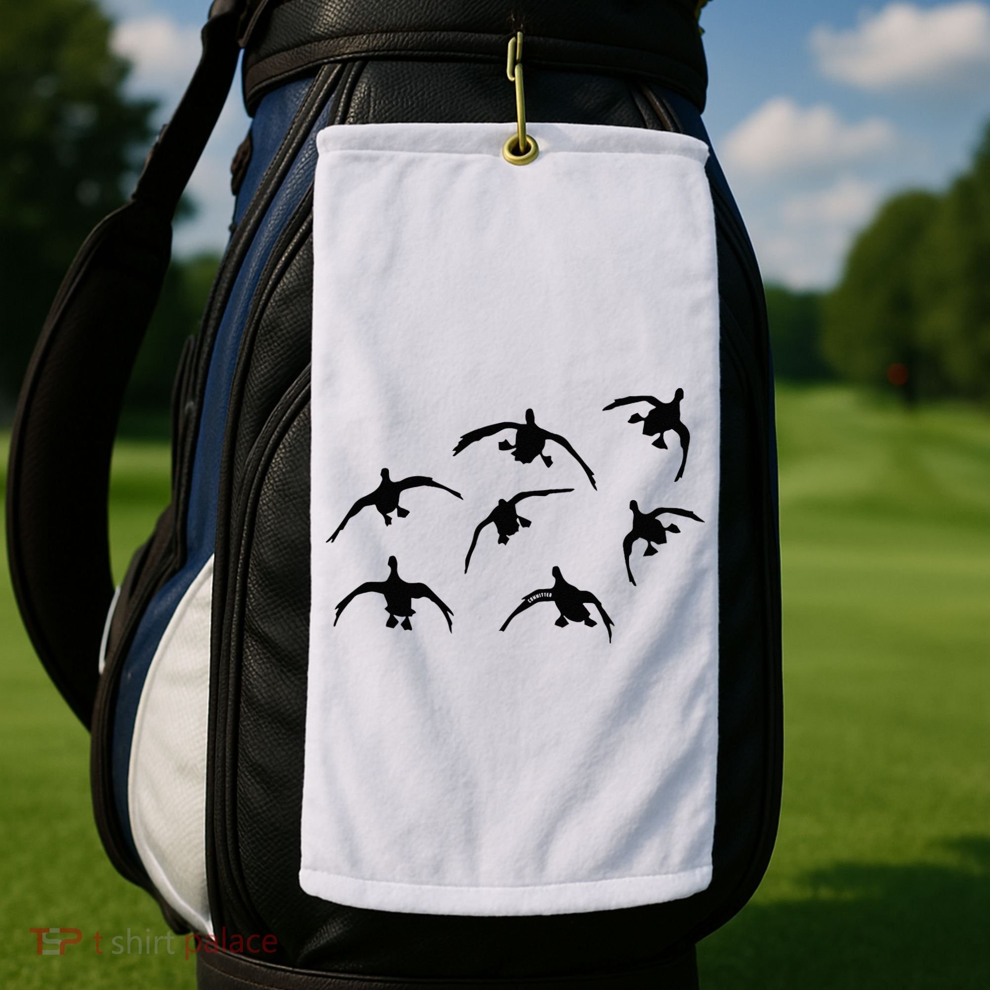 Duck Hunting Seven Drakes By Committed Waterfowl Golf Towel