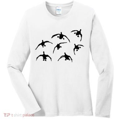 Duck Hunting Seven Drakes By Committed Waterfowl Women's Long Sleeve Shirt