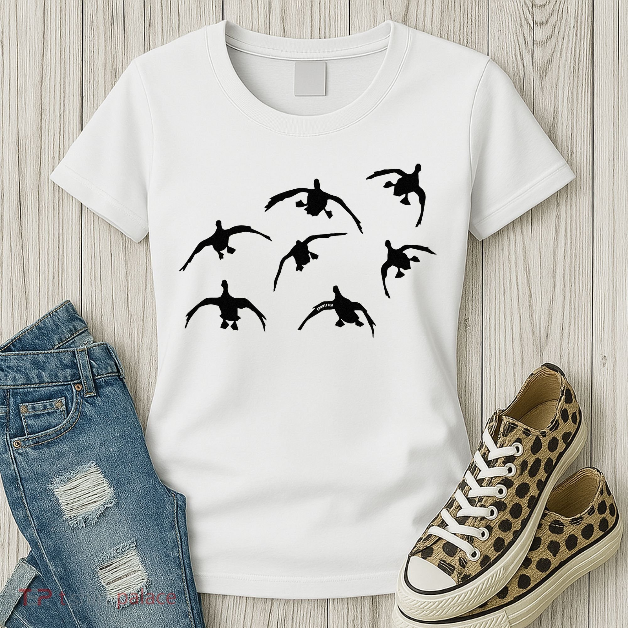 Duck Hunting Seven Drakes By Committed Waterfowl Women's T-Shirt