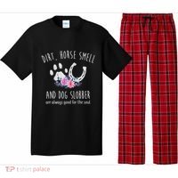 Dirt Horse Smell And Dog Slobber Horse Lover Pajama Set thumb 0