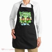 Dancing Happy St. Patrick's Day Leprechauns Apron thumb 2