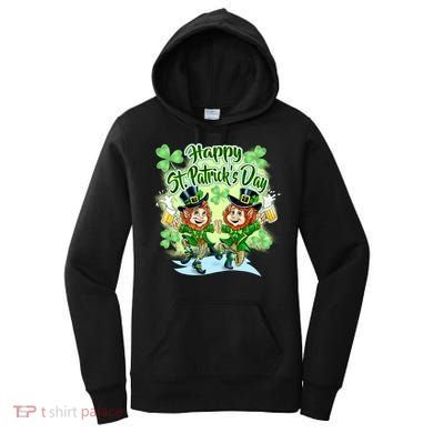 Dancing Happy St. Patrick's Day Leprechauns Women's Hoodie