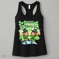 Dancing Happy St. Patrick's Day Leprechauns Women's Tank Top thumb 3