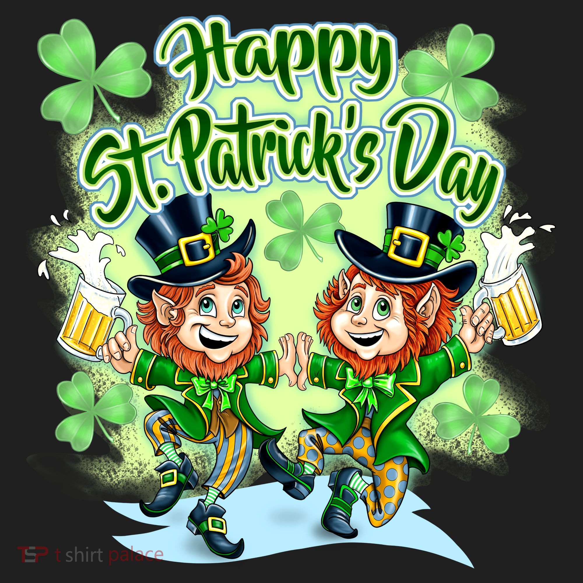 Dancing Happy St. Patrick's Day Leprechauns Hat