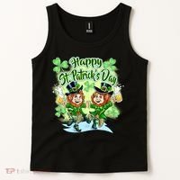 Dancing Happy St. Patrick's Day Leprechauns Tank Top thumb 2