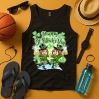 Dancing Happy St. Patrick's Day Leprechauns Tank Top thumb 4