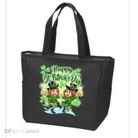 Dancing Happy St. Patrick's Day Leprechauns Tote Bag thumb 3