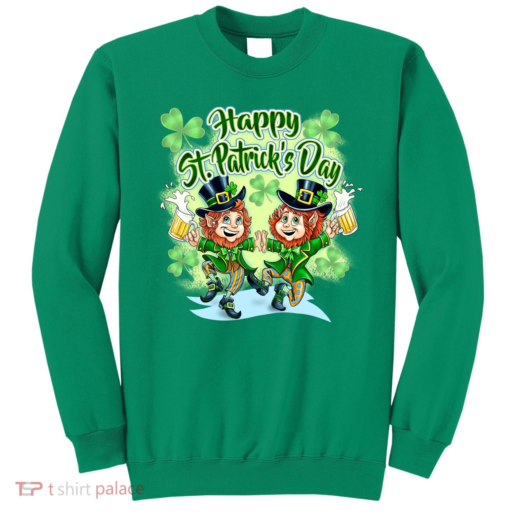 Dancing Happy St. Patrick's Day Leprechauns Sweatshirt