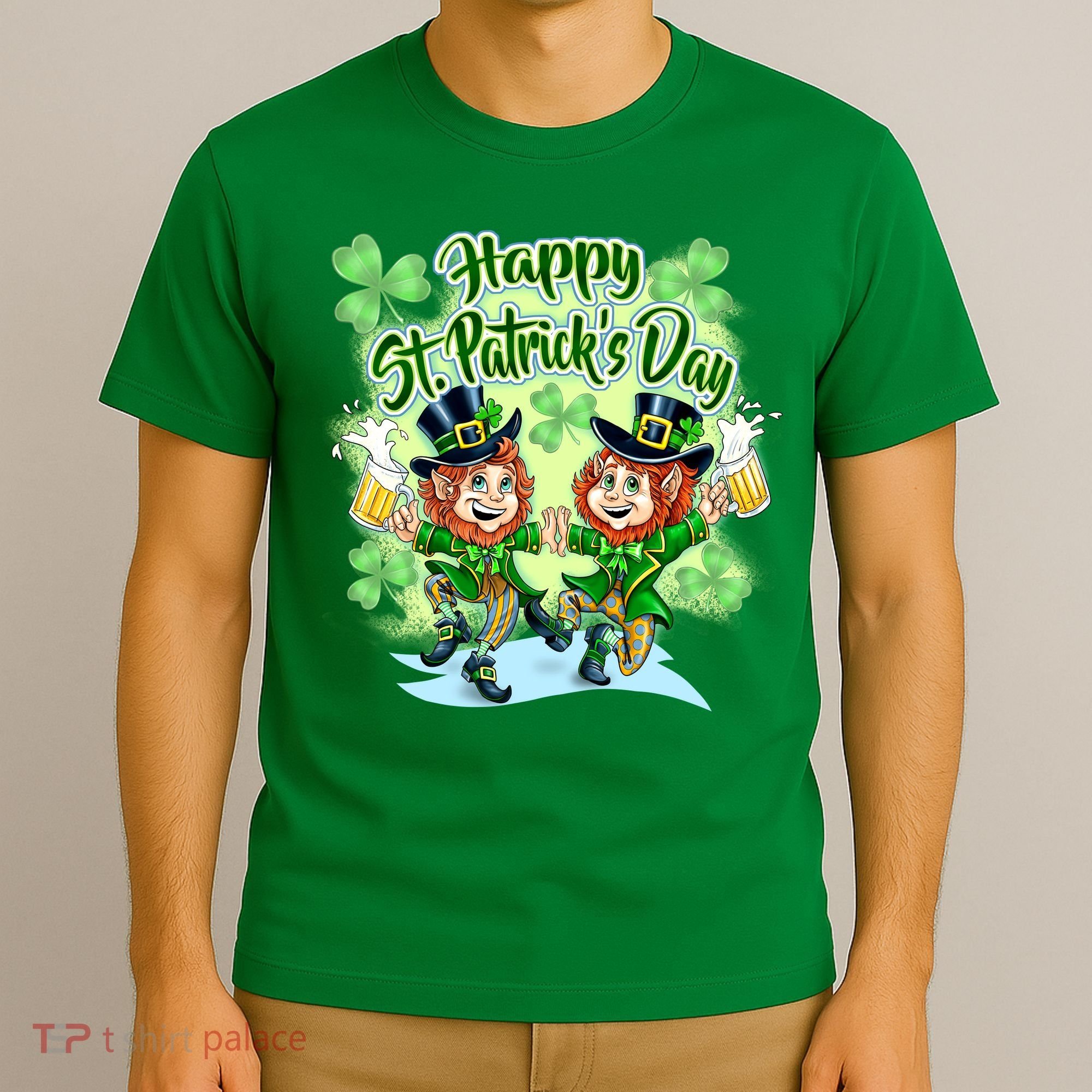 Dancing Happy St. Patrick's Day Leprechauns T-Shirt