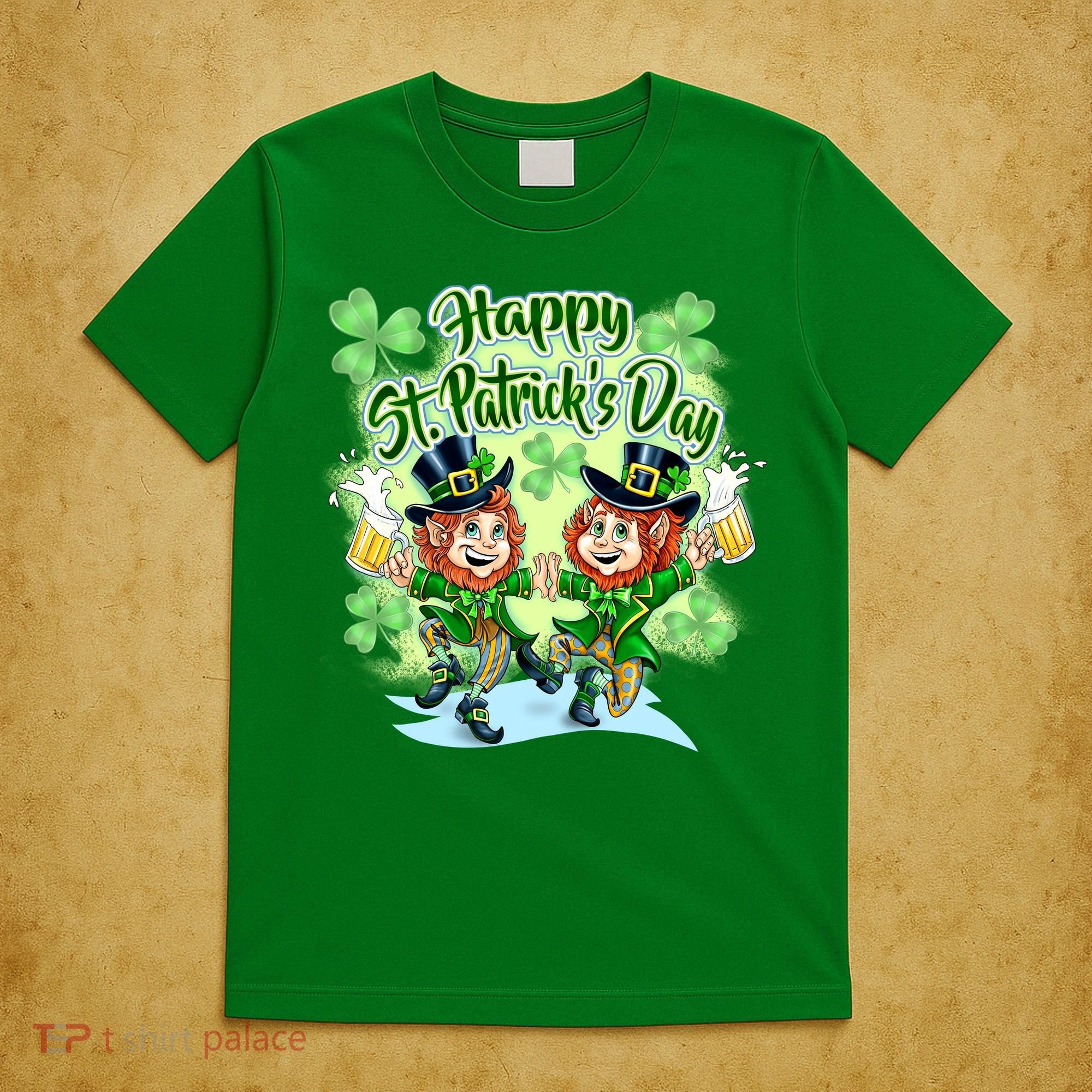Dancing Happy St. Patrick's Day Leprechauns T-Shirt
