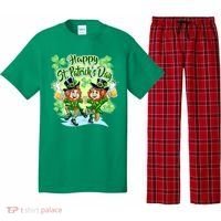 Dancing Happy St. Patrick's Day Leprechauns Pajama Set thumb 0