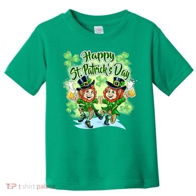 Dancing Happy St. Patrick's Day Leprechauns Toddler T-Shirt