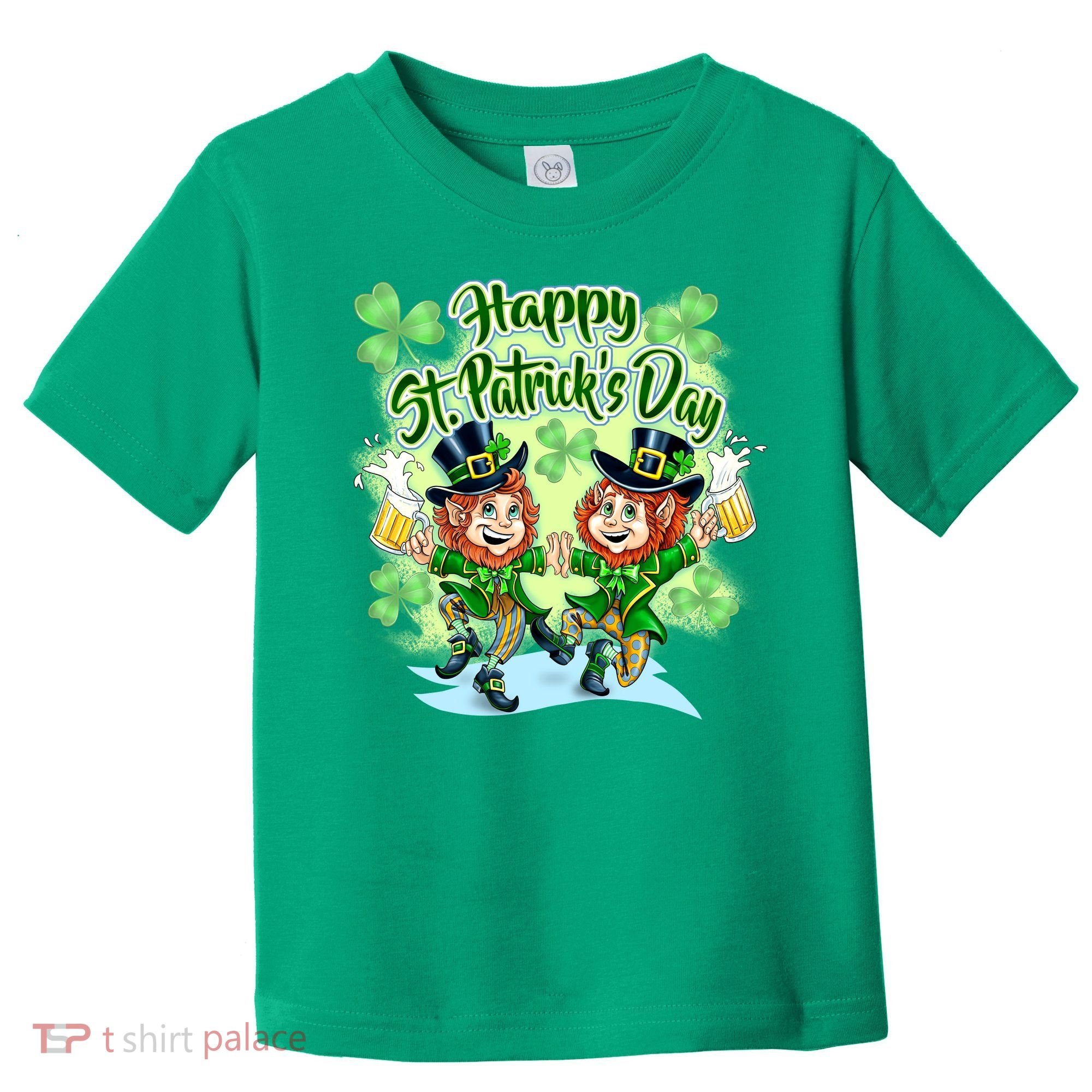 Dancing Happy St. Patrick's Day Leprechauns Toddler T-Shirt