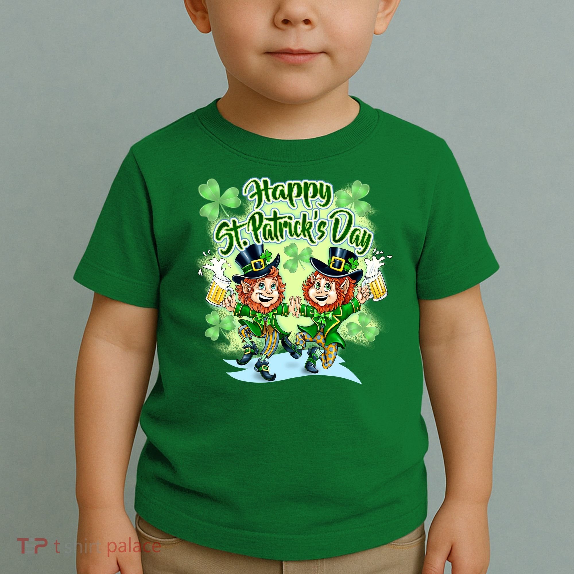 Dancing Happy St. Patrick's Day Leprechauns Toddler T-Shirt