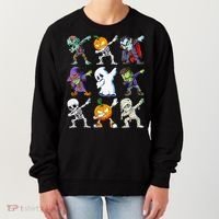 Dabbing Halloween Skeleton Zombie Scary Pumpkin Mummy Women's Sweatshirt thumb 0
