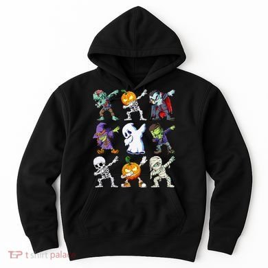 Dabbing Halloween Skeleton Zombie Scary Pumpkin Mummy Hoodie
