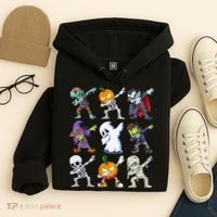 Dabbing Halloween Skeleton Zombie Scary Pumpkin Mummy Hoodie thumb 4