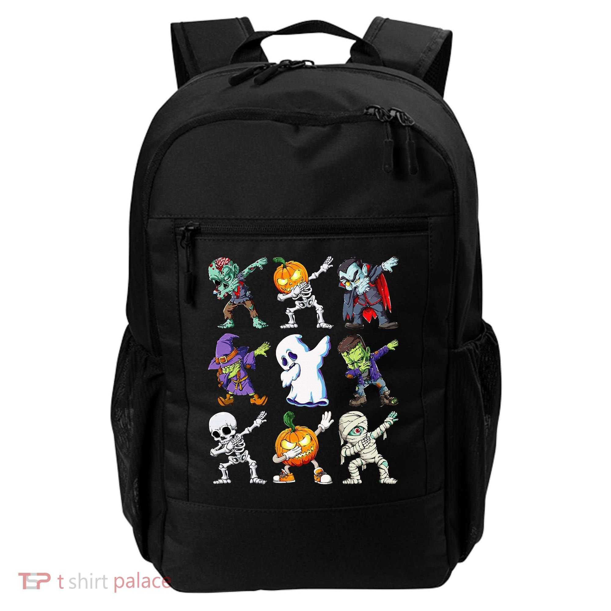 Dabbing Halloween Skeleton Zombie Scary Pumpkin Mummy Backpack