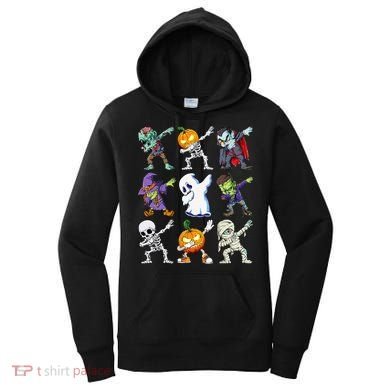Dabbing Halloween Skeleton Zombie Scary Pumpkin Mummy Women's Hoodie