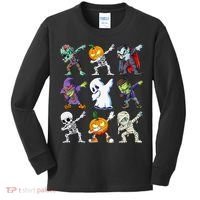Dabbing Halloween Skeleton Zombie Scary Pumpkin Mummy Kids Long Sleeve Shirt thumb 0