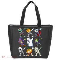 Dabbing Halloween Skeleton Zombie Scary Pumpkin Mummy Tote Bag thumb 0