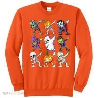 Dabbing Halloween Skeleton Zombie Scary Pumpkin Mummy Sweatshirt thumb 0