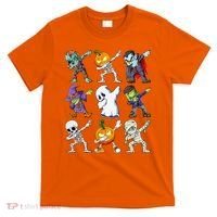 Dabbing Halloween Skeleton Zombie Scary Pumpkin Mummy T-Shirt thumb 0