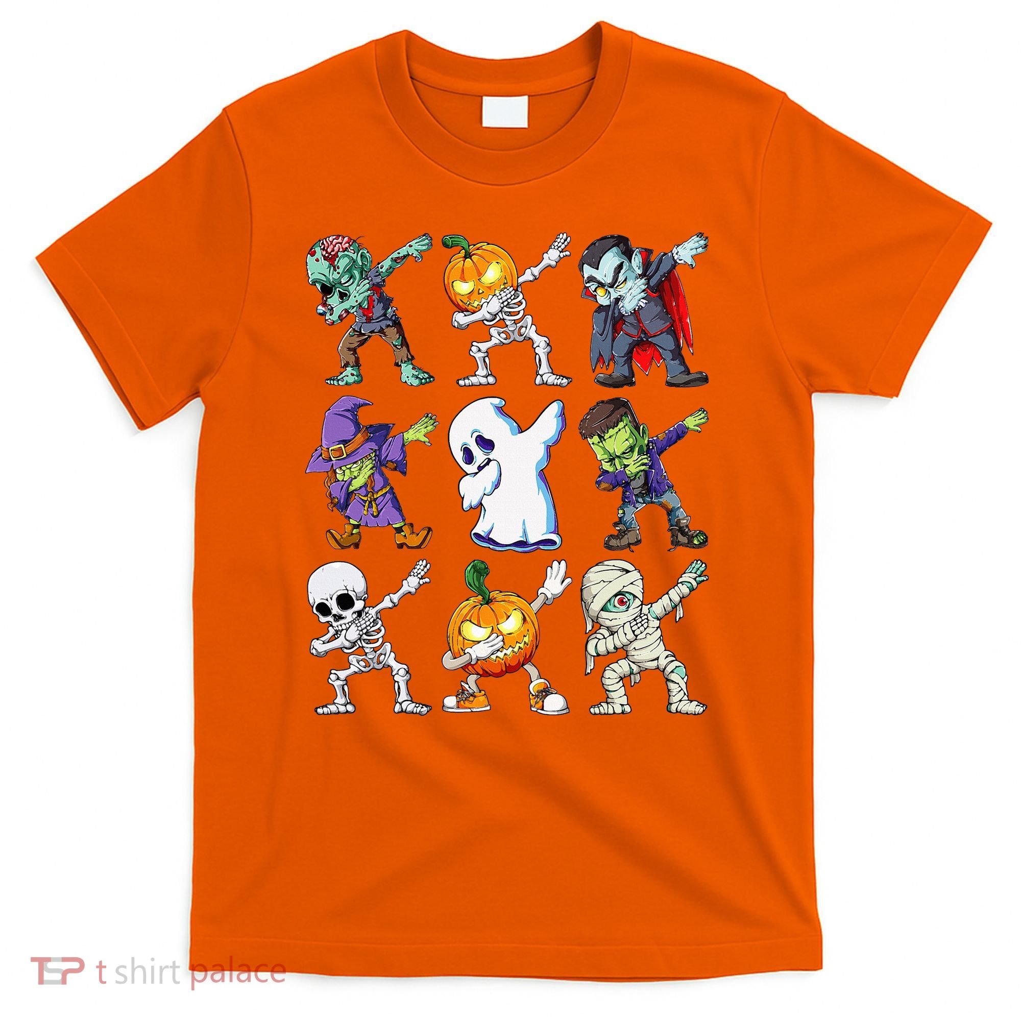 Dabbing Halloween Skeleton Zombie Scary Pumpkin Mummy T-Shirt