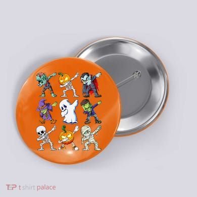Dabbing Halloween Skeleton Zombie Scary Pumpkin Mummy Button