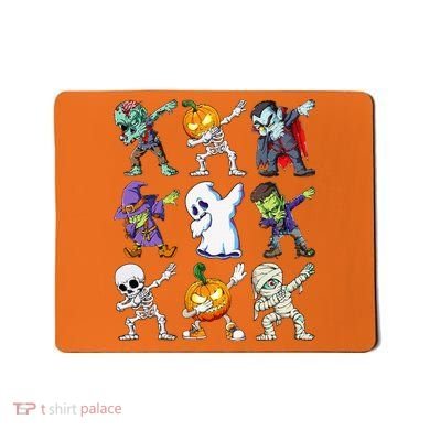 Dabbing Halloween Skeleton Zombie Scary Pumpkin Mummy Mousepad