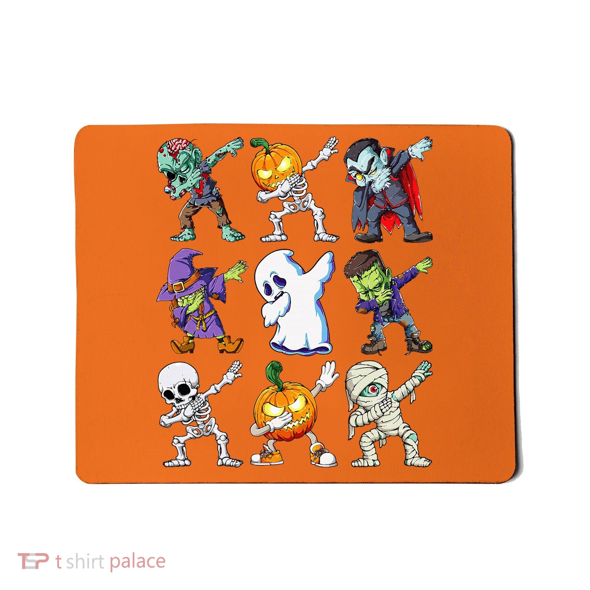 Dabbing Halloween Skeleton Zombie Scary Pumpkin Mummy Mousepad