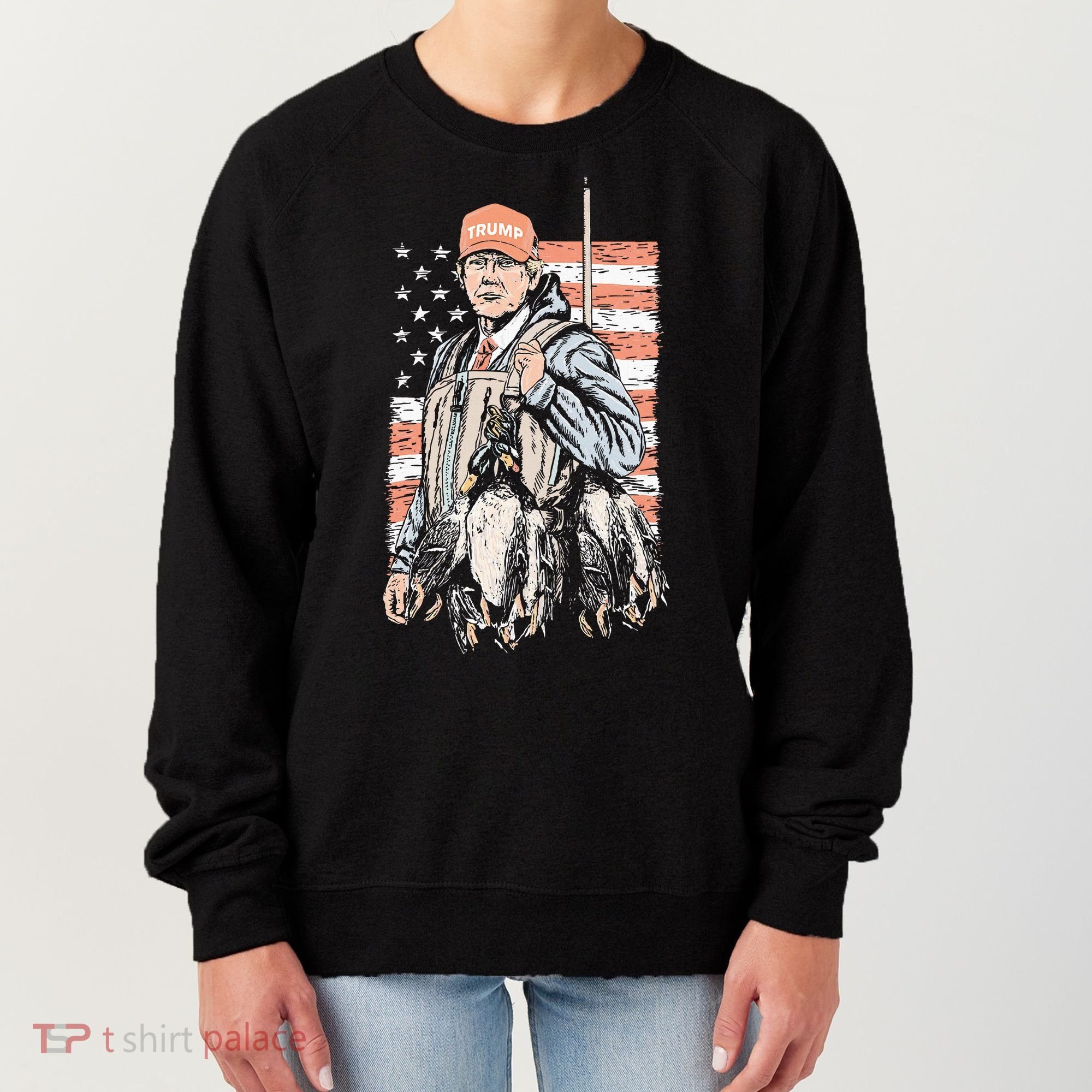 Duck Hunting Trump Camo Hello Hunting Season Women's Sweatshirt